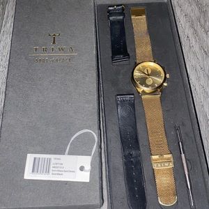 Gold triwa chrono watch “sort of black”